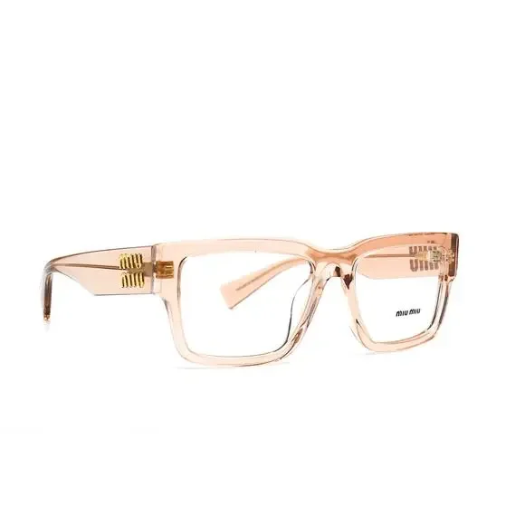NEW MIU MIU MU02XV PEACH TRANSPARENT AUTHENTIC EYEGLASSES FRAME - Picture 3 of 14